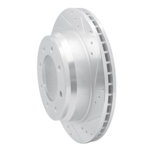Nissan NV2500 Brake Rotor (1) - Rear Right - R1 Concepts - Drilled & Slotted - Silver - `12-`21